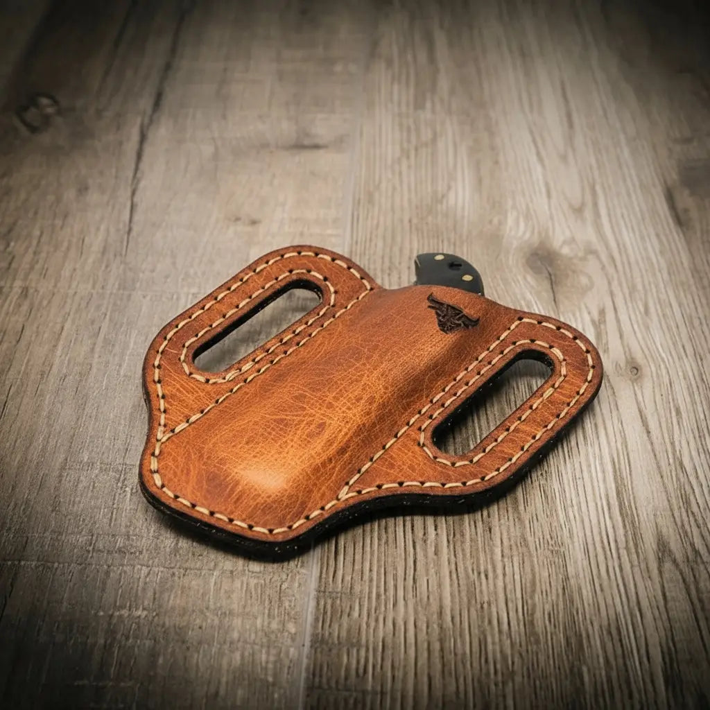 Handmade Full-Grain Leather Knife Sheath — Custom Leather Knife Sheath