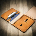 Handmade Full-Grain Leather Badge Wallet for Law Enforcement — Minimalist Badge Wallet
