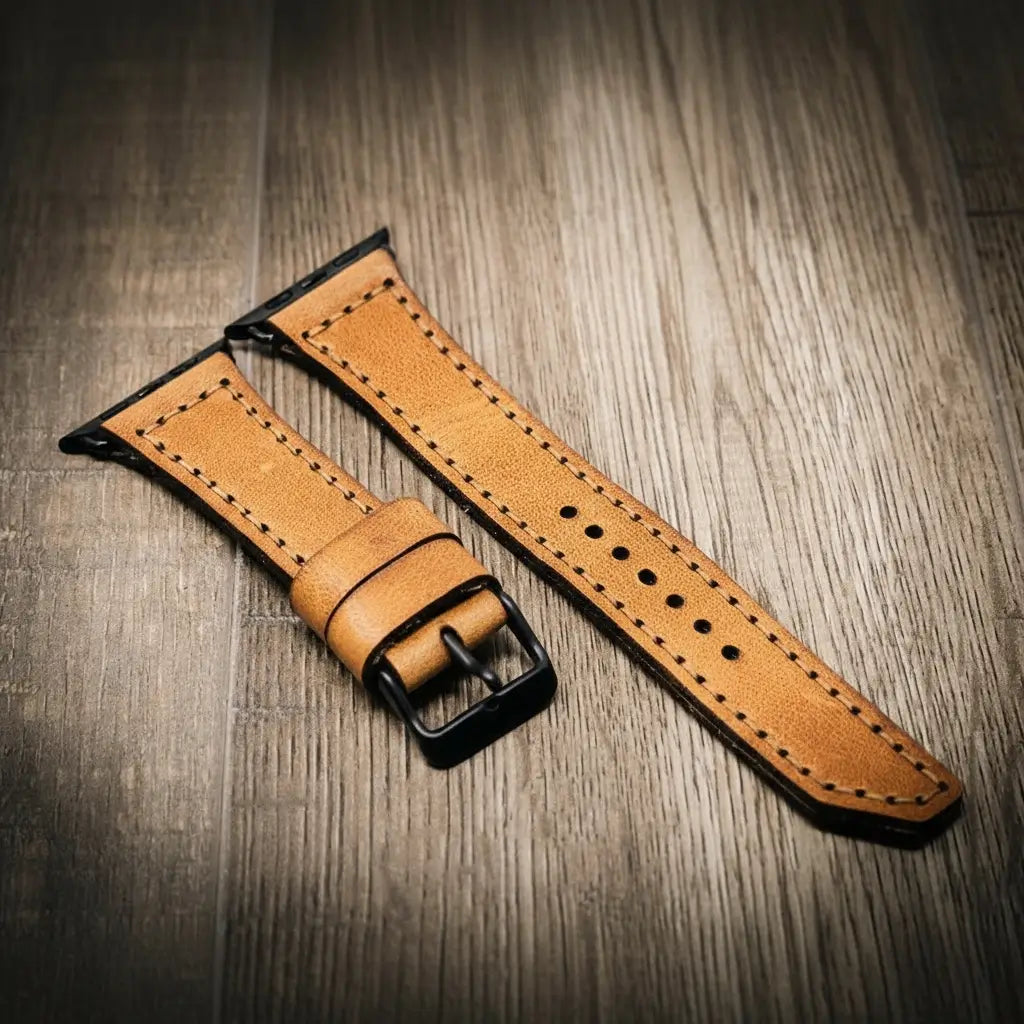 Handmade Full-Grain Leather Apple Watch Band — Apple Watch Leather Band