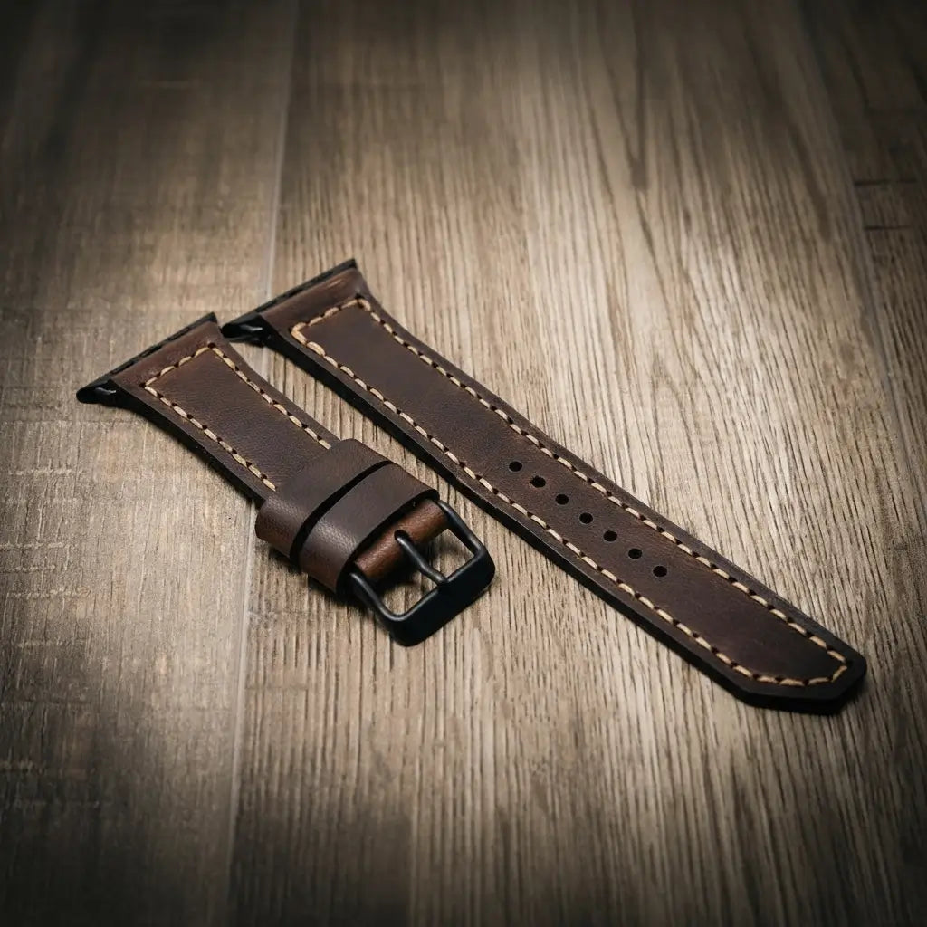 Handmade Full-Grain Leather Apple Watch Band — Apple Watch Leather Band