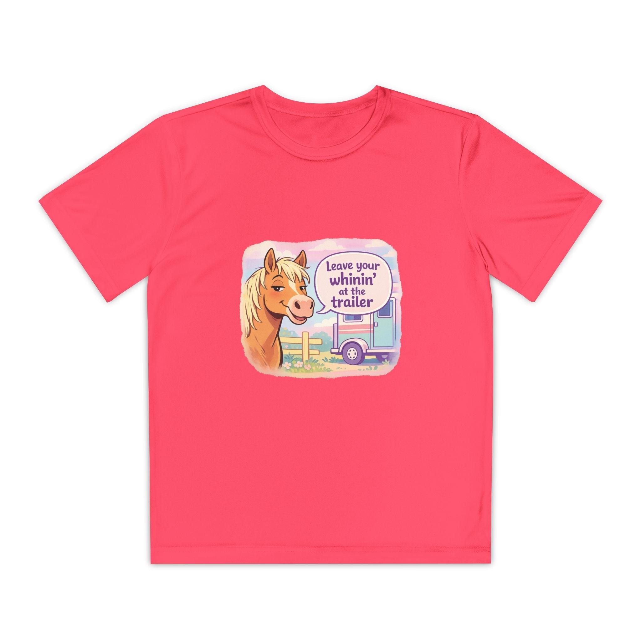 "Leave Your Whinin' at the Trailer" Girls Moisture-wicking Sport T-shirt