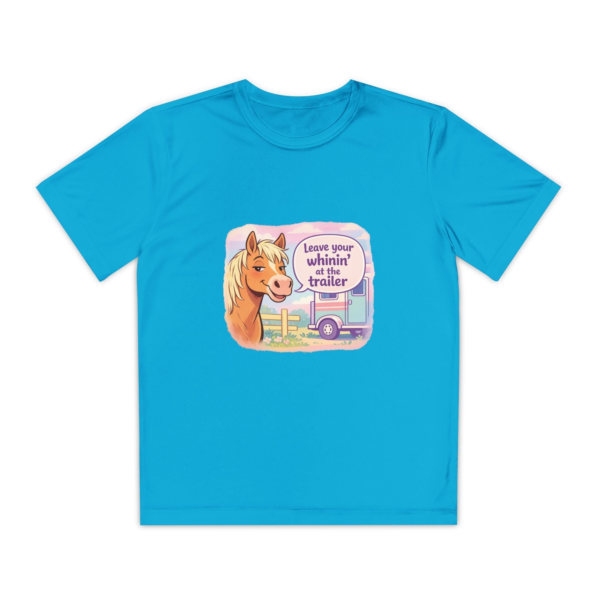 "Leave Your Whinin' at the Trailer" Girls Moisture-wicking Sport T-shirt