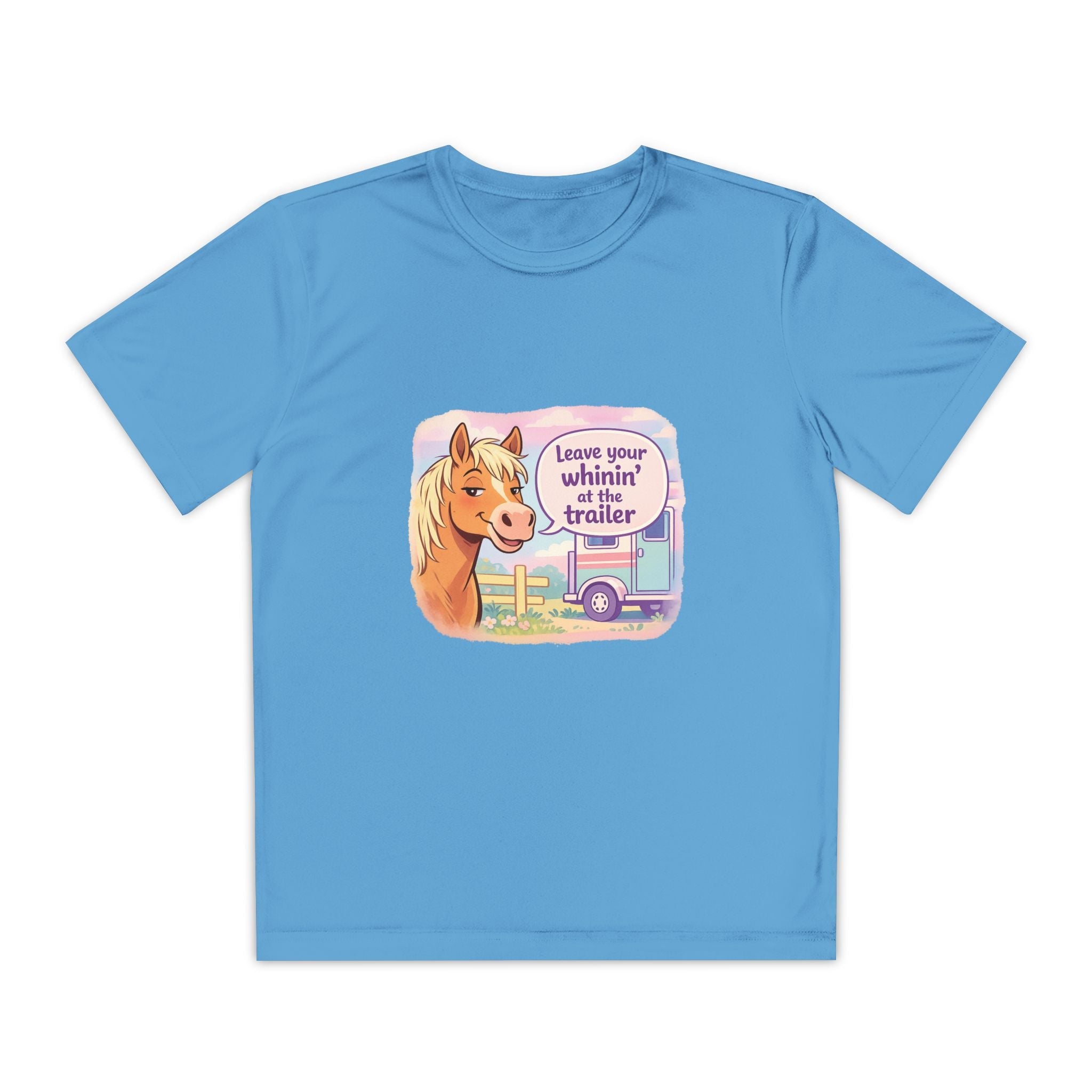 "Leave Your Whinin' at the Trailer" Girls Moisture-wicking Sport T-shirt