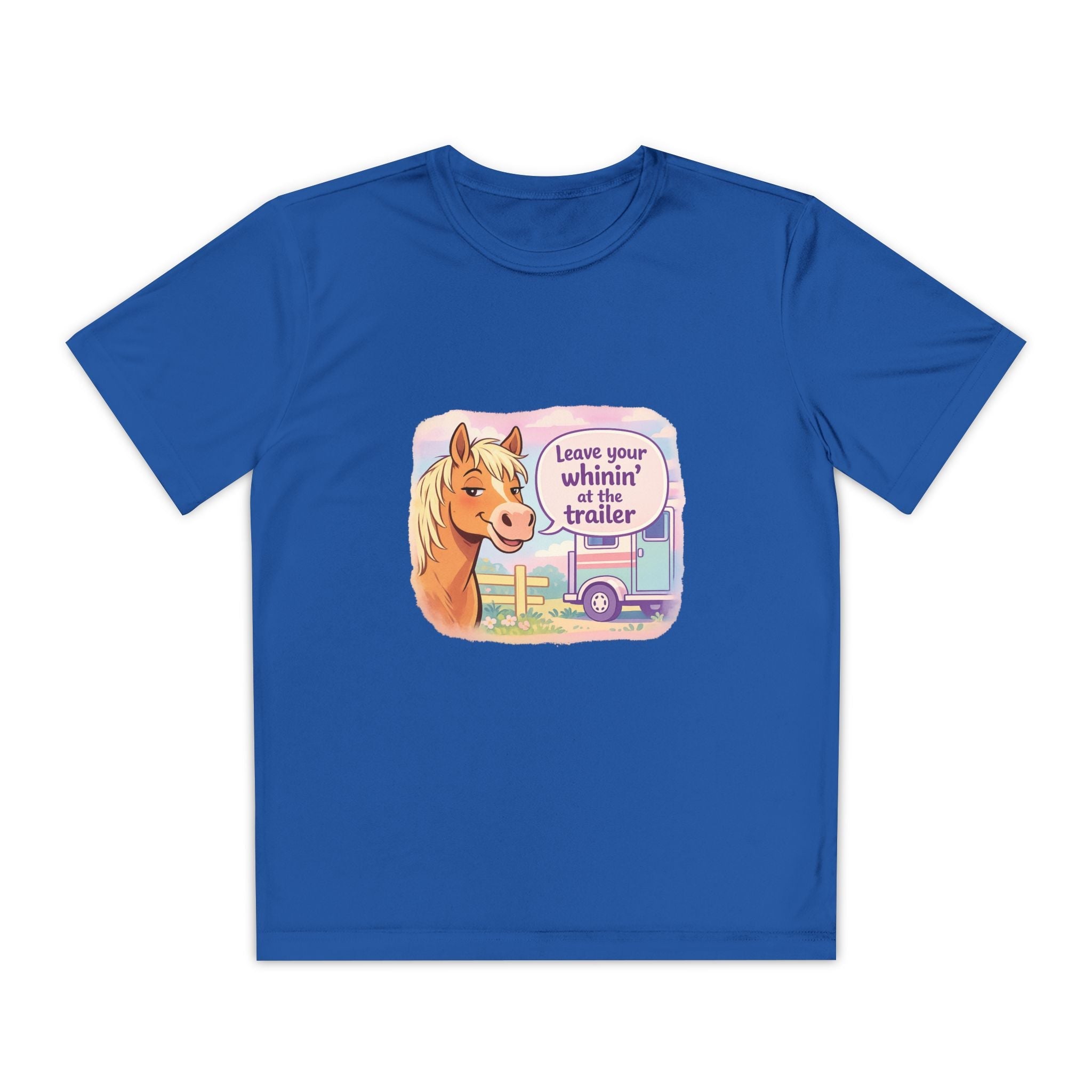 "Leave Your Whinin' at the Trailer" Girls Moisture-wicking Sport T-shirt