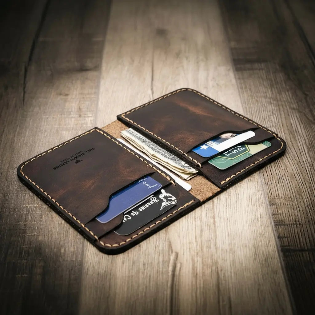 Handmade Full-Grain Leather Vertical Wallet for Men — The Tyler Vertical Wallet
