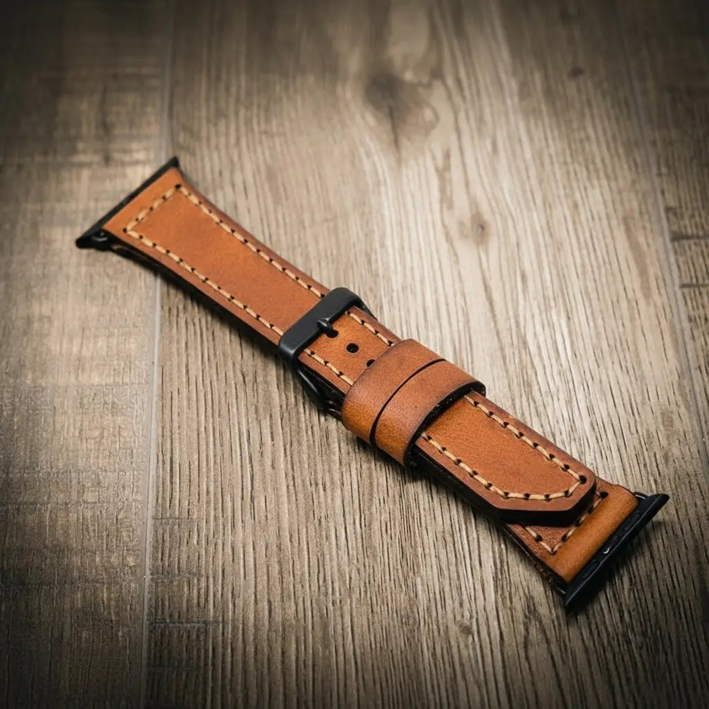 Handmade Full-Grain Leather Apple Watch Band — Apple Watch Leather Band
