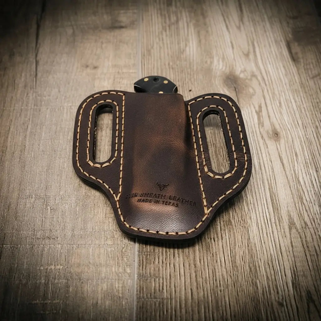 Handmade Full-Grain Leather Knife Sheath — Custom Leather Knife Sheath
