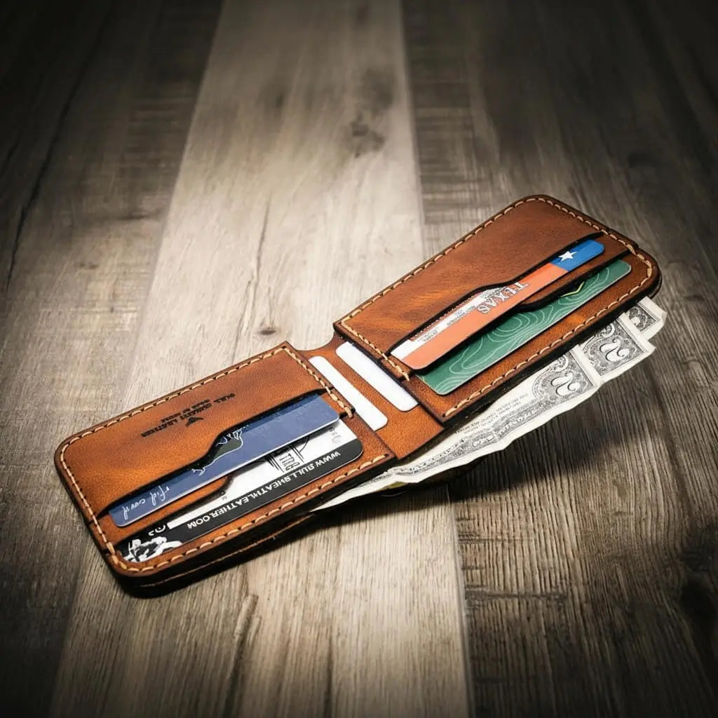 Handmade Full-Grain Leather Bifold Wallet for Men — Rio Grande Bifold Wallet