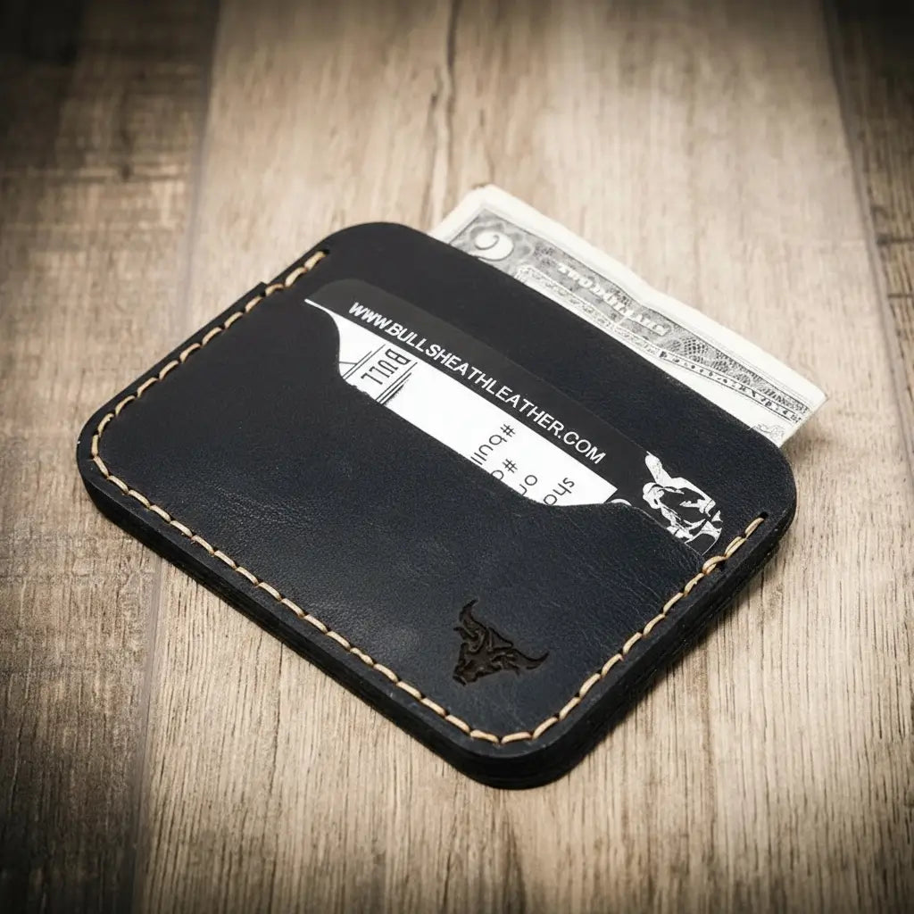 Handmade Full-Grain Leather Wallet — Pflugerville Card Wallet