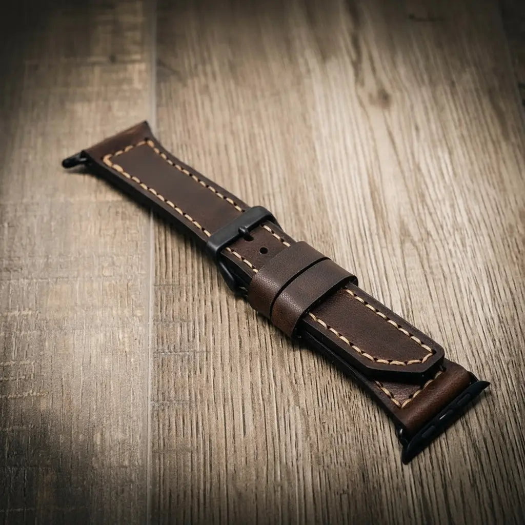 Handmade Full-Grain Leather Apple Watch Band — Apple Watch Leather Band