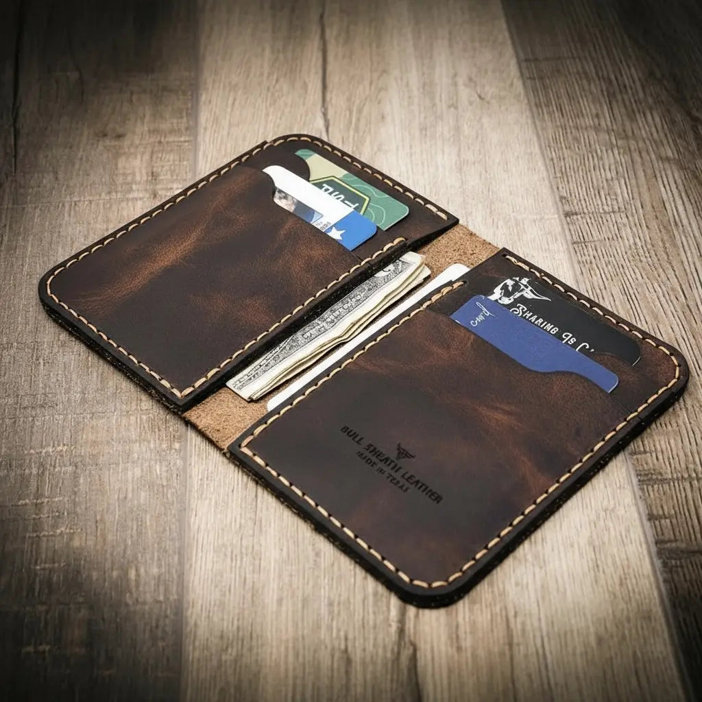 Handmade Full-Grain Leather Vertical Wallet for Men — The Tyler Vertical Wallet
