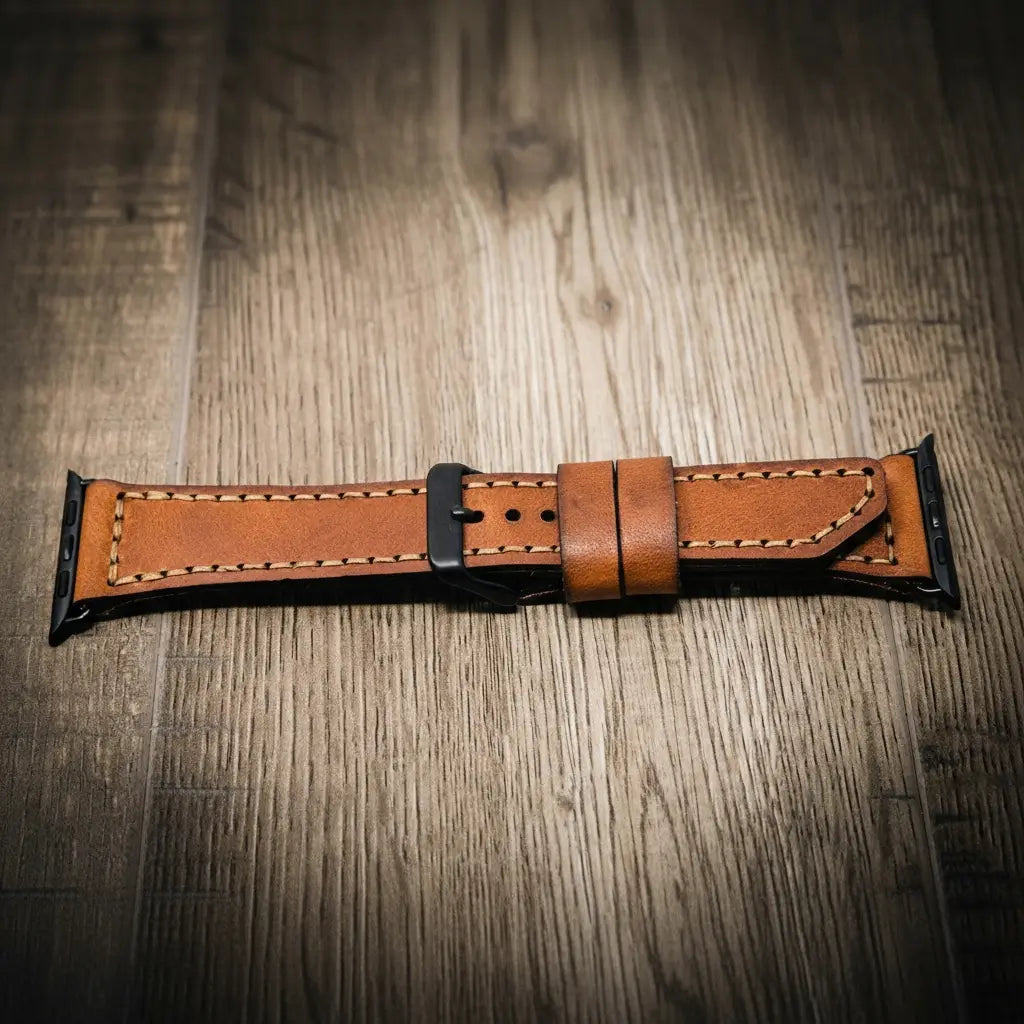 Handmade Full-Grain Leather Apple Watch Band — Apple Watch Leather Band