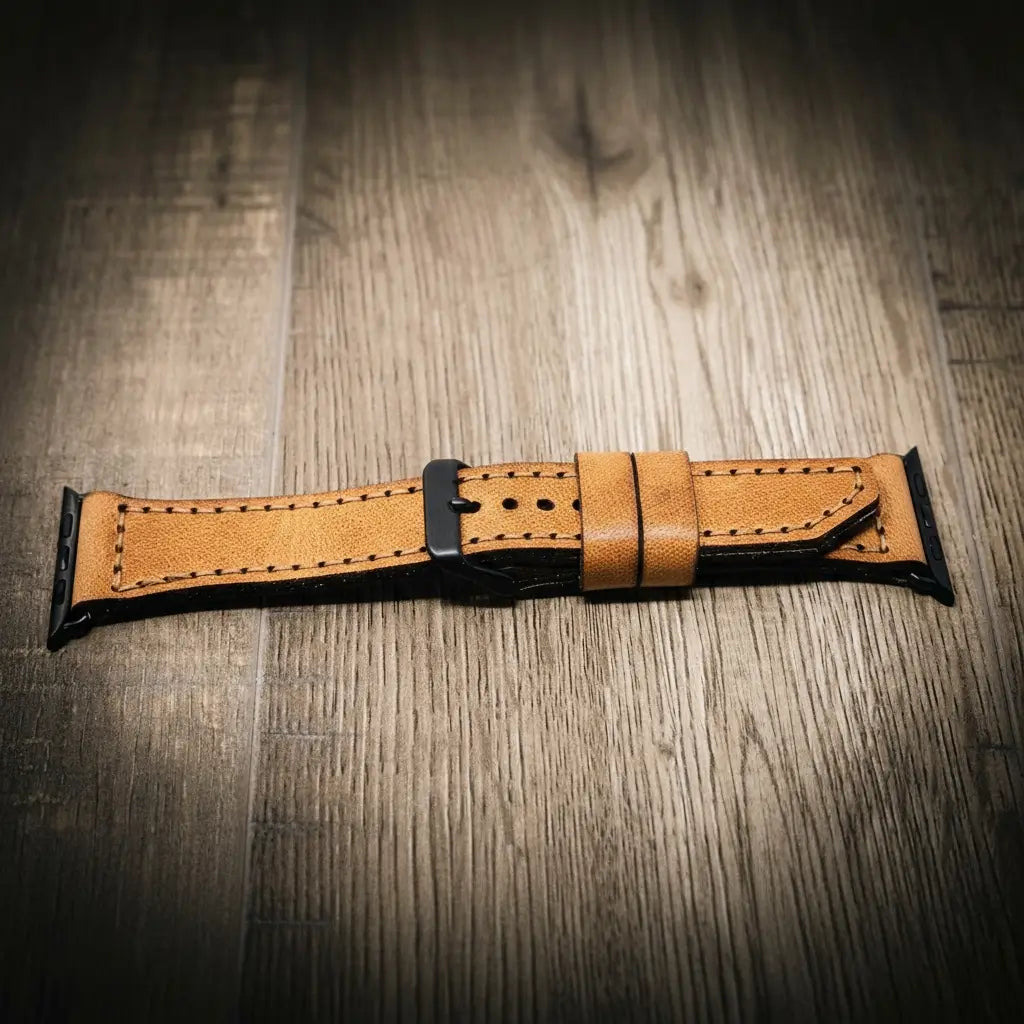 Handmade Full-Grain Leather Apple Watch Band — Apple Watch Leather Band