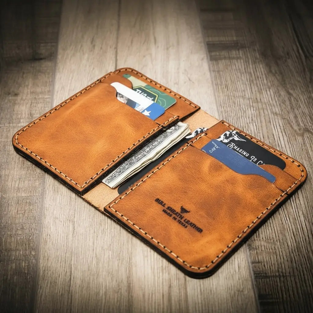 Handmade Full-Grain Leather Vertical Wallet for Men — The Tyler Vertical Wallet