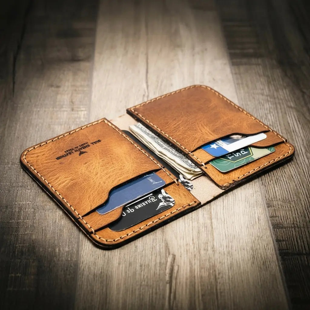 Handmade Full-Grain Leather Vertical Wallet for Men — The Tyler Vertical Wallet