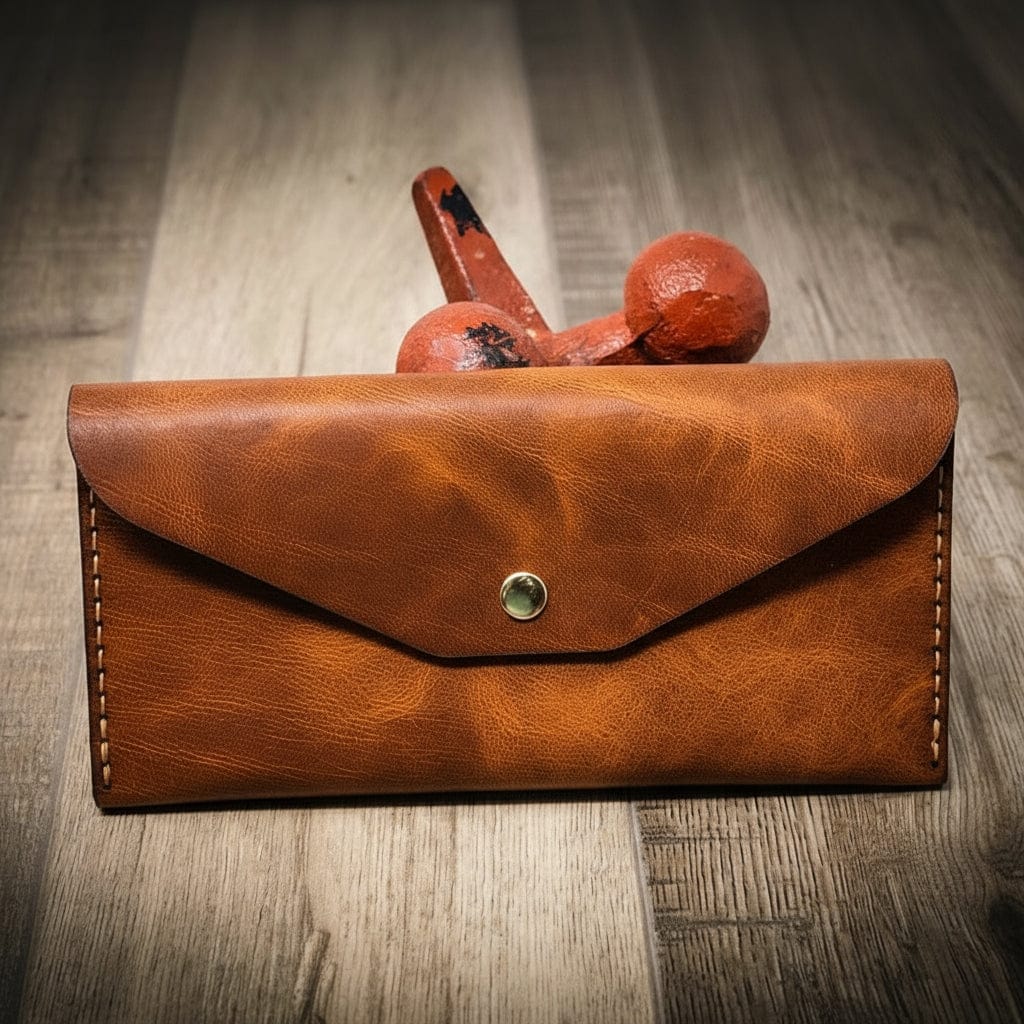 Handmade Full-Grain Leather Wallet — Sugar Land Clutch Wallet