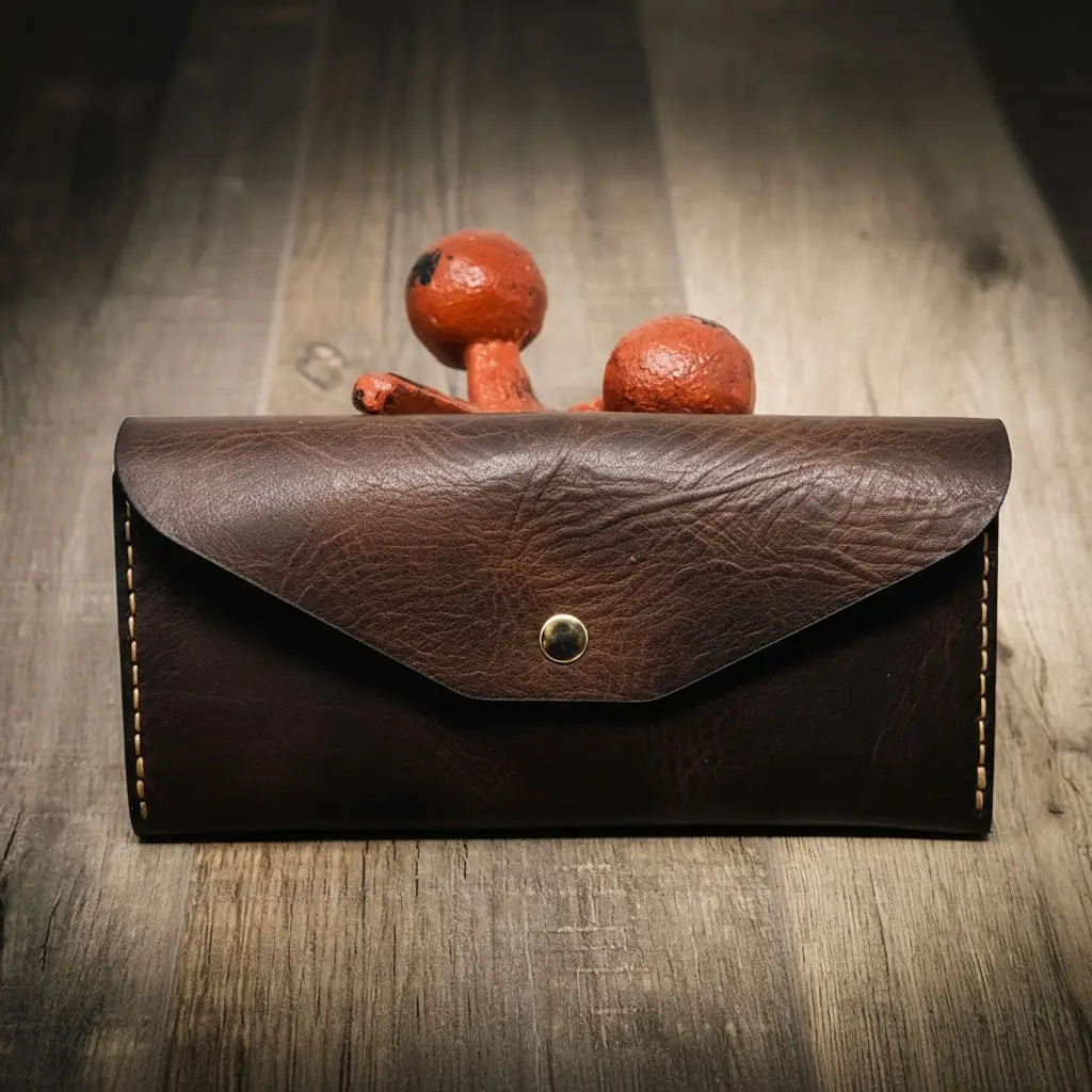 Handmade Full-Grain Leather Wallet — Sugar Land Clutch Wallet
