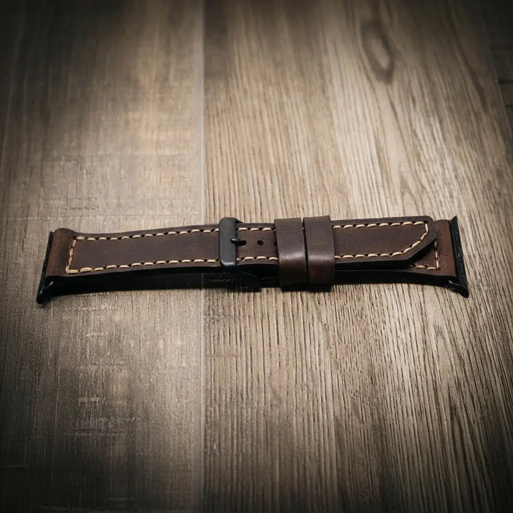 Handmade Full-Grain Leather Apple Watch Band — Apple Watch Leather Band