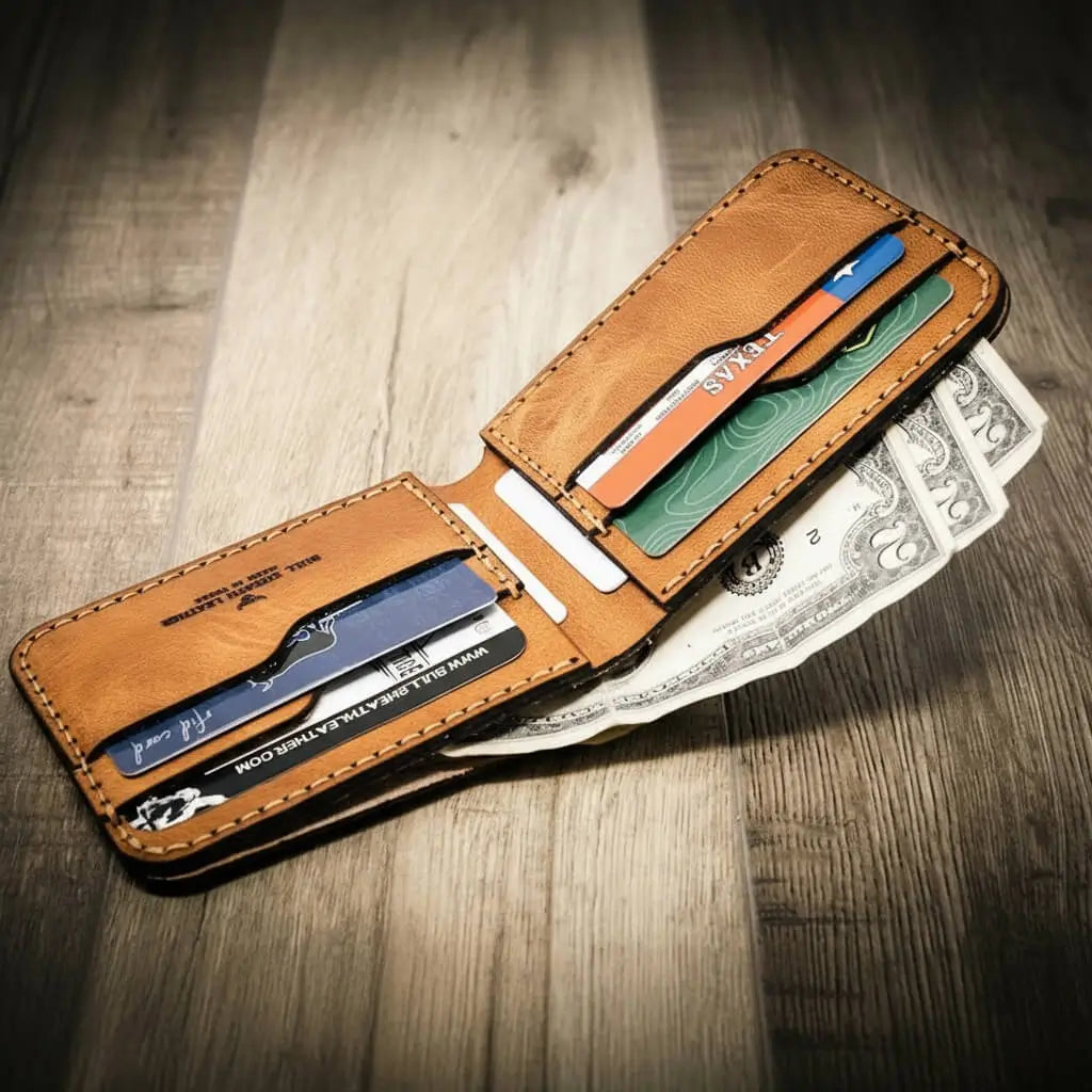 Handmade Full-Grain Leather Bifold Wallet for Men — Rio Grande Bifold Wallet