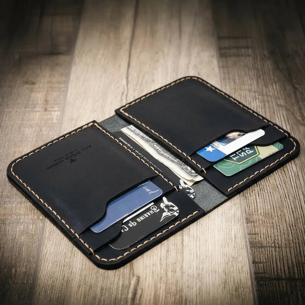 Handmade Full-Grain Leather Vertical Wallet for Men — The Tyler Vertical Wallet