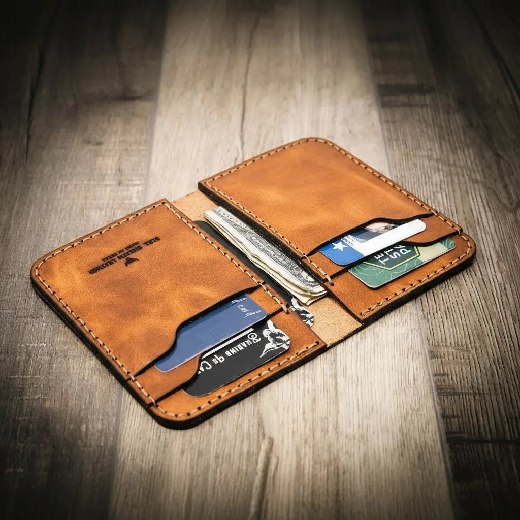 Handmade Full-Grain Leather Vertical Wallet for Men — The Tyler Vertical Wallet