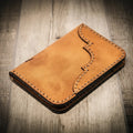 Handmade Full-Grain Leather Vertical Wallet for Men — Western Vertical Wallet