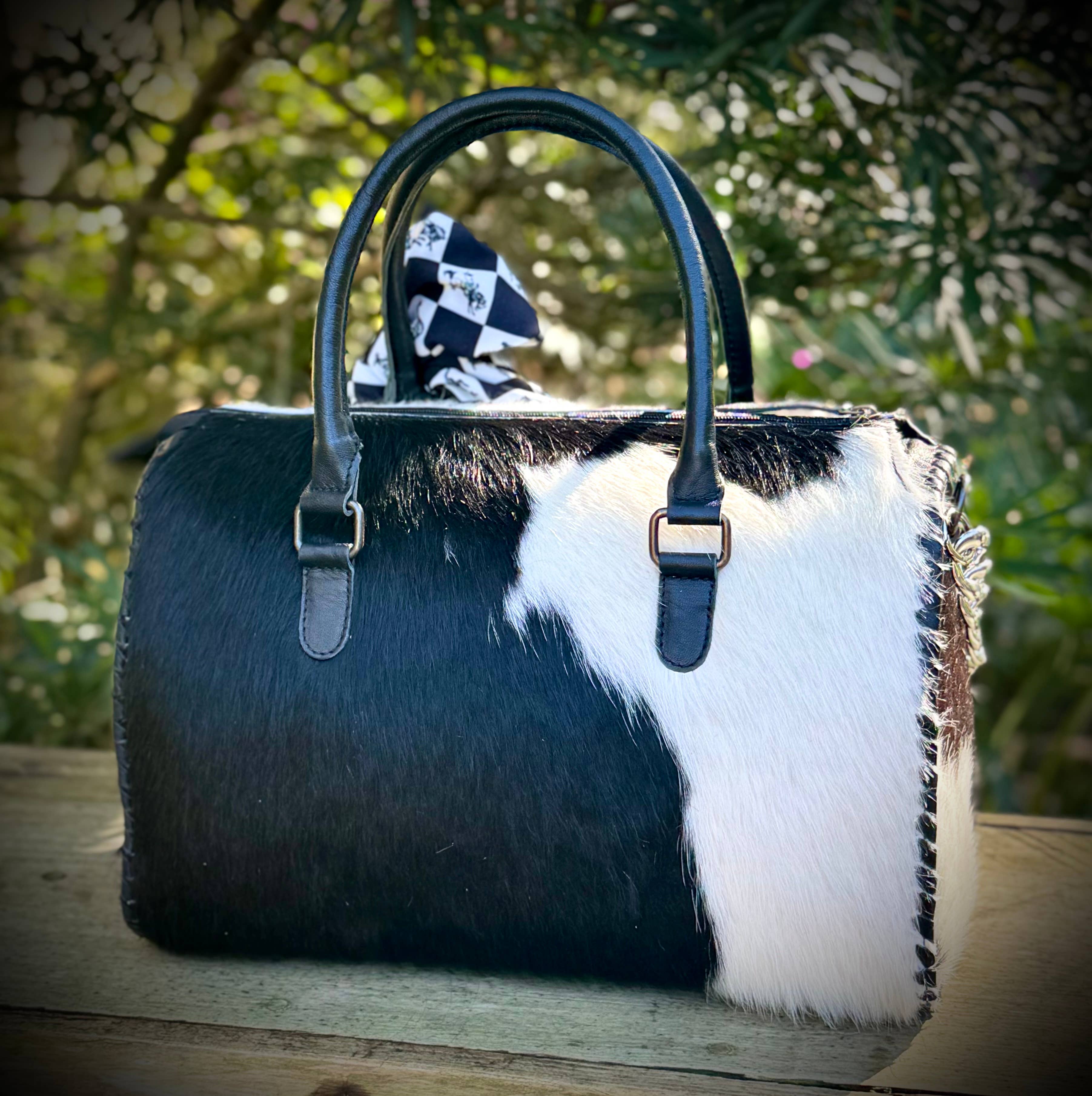 Premium Western Upcycled LV Cowhide Leather Speedy Bag