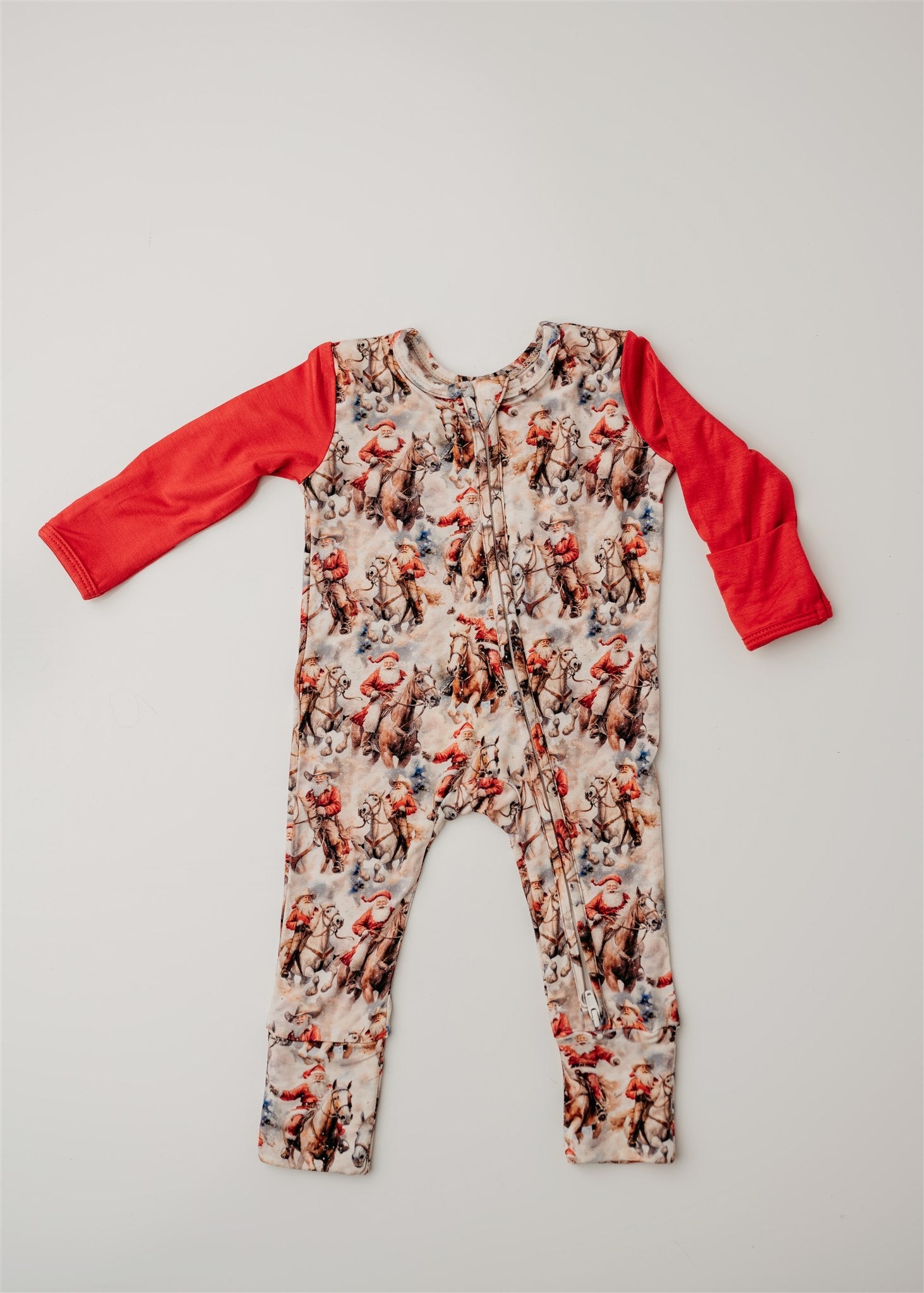 Cowboy Claus | Convertible Zip Footie