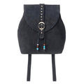 Myra Yellowstone Ironwood Studded Suede Leather Concealed Carry Bag in Shadow Black